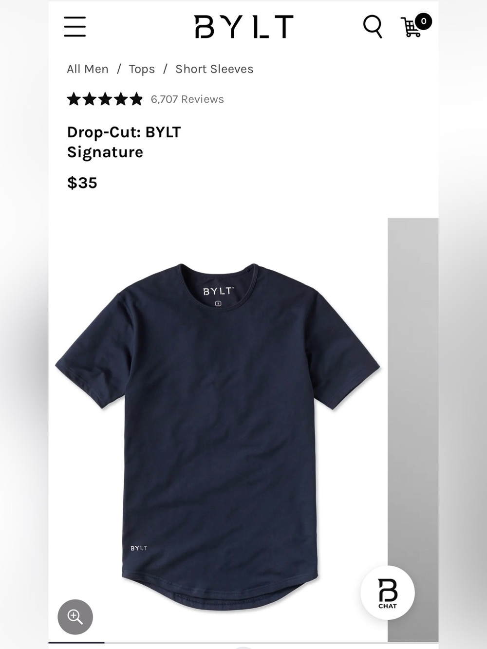 NWT! BYLT Signature Drop Cut Slim Fit Navy XL